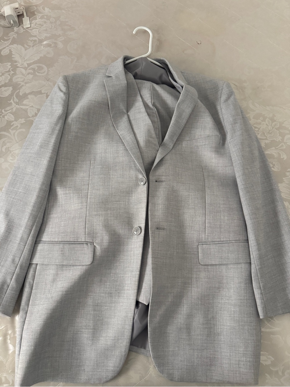 grey suit
